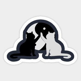 Yin yang cat Sticker